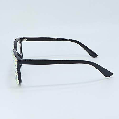 Image of Square Rhinestone Reading Glasses For Women Blue Light Blocking Computer Readers Glasses