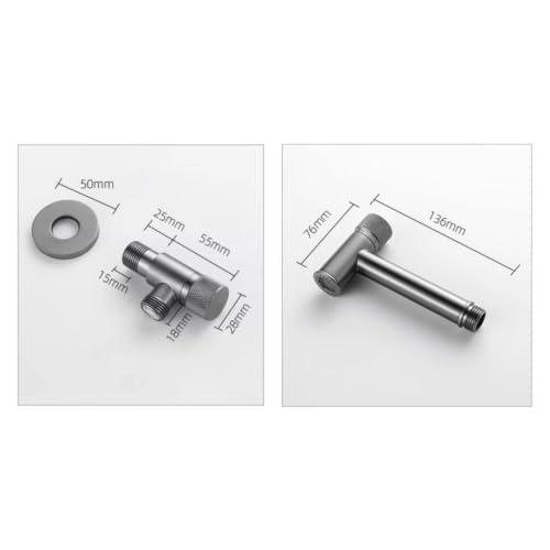 Ducha higiénica para WC de latón resistente con modo dual en gris pistola 3