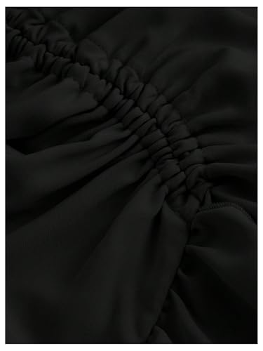 MakeMeChic Women's Western Cowboy Chic Asymmetrical Midi Skirts Boho Flowy Ruffle Tiered High Low Drawstring Skirts3