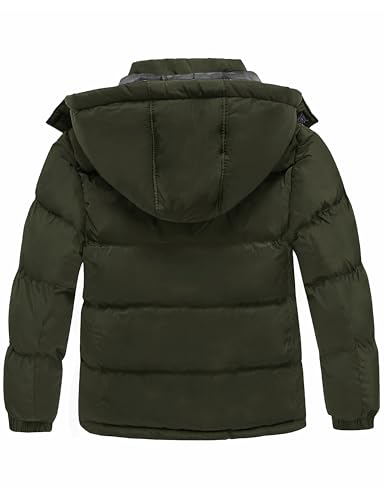 Image of wantdo Boys' Winter Coat Waterproof Puffer Jacket Parka with Removable Hood