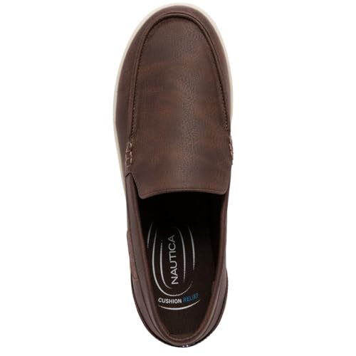 Image of Nautica Men's Slip-On Loafers Casual Moc Toe Sneakers Boat Shoes Slipper for Men - Lightweight & Comfortable - Derwin