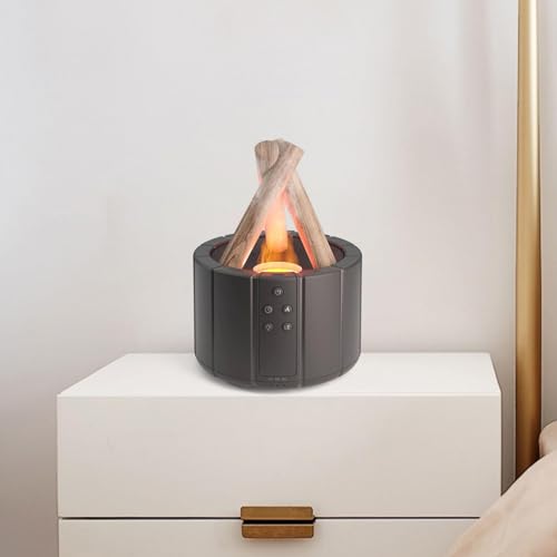 Image of Essential Oil Diffuser 250ml Color Flame Humidifier for Living Room Home Black