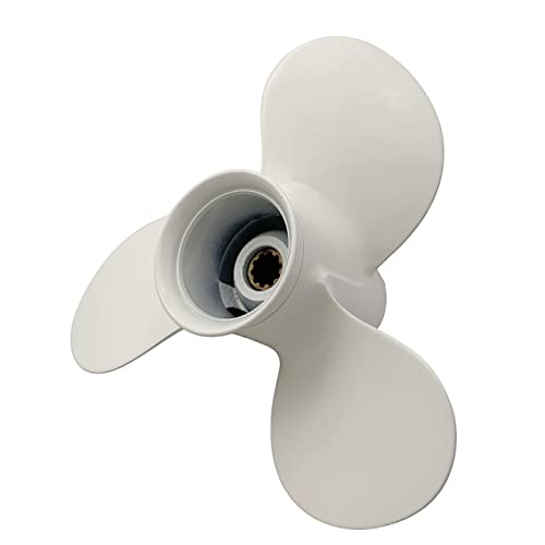 Propeller 9 7/8x9 voor Yamaha Buitenboordmotor 25-30HP Aluminium 10 Tand OEM NR:664-45941-01-EL 9.9x9 - Afbeelding 4