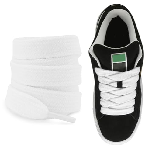 UamGlsob 16MM Cotton Shoelaces for Puma Suede Sneakers, 5/8