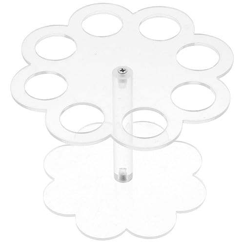 HOBBYIN Ice Cream Cone Holder, Clear Flower Shape Cone Display Stand, Acrylic Sushi Roll Holder, Cone Holder Rack for Party, Wedding, Birthday, Anniversary