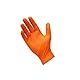 UNIGLOVES PROTECT Orange HD GA0054 Nitril Einweghandschuhe - extra stark, vielseitig einsetzbar, puderfrei, silikonfrei, Box mit 100 Handschuhen, Orange, Groß