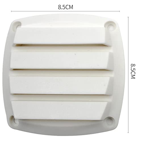 2x rejilla de ventilación louver para barco, plástico blanco 8.6x8.6x2.5 cm miniatura 3