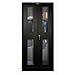 Hallowell 435W24SV-ME Series 400 Commercial KD Wardrobe Cabinet, Safety View Door, Stationary, Unassembled, 36" Width x 24" Depth x 72" Height, Midnight Ebony