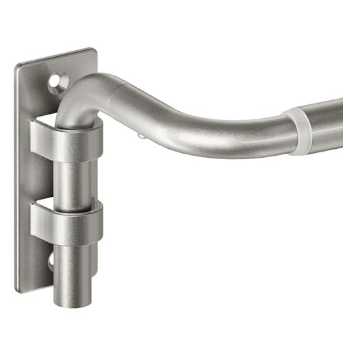 Image of ENJOYBASICS 48-84 inch Wrap Around Curtain Rod, Quick Curtain Change, Nickel