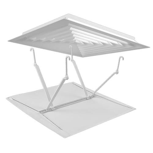 Hemobllo Deflector de Aire Acondicionado Cuadrado para Techo Protección contra Viento Directo Instalación para Aires Centrales y Ventilación Hogar y Oficina