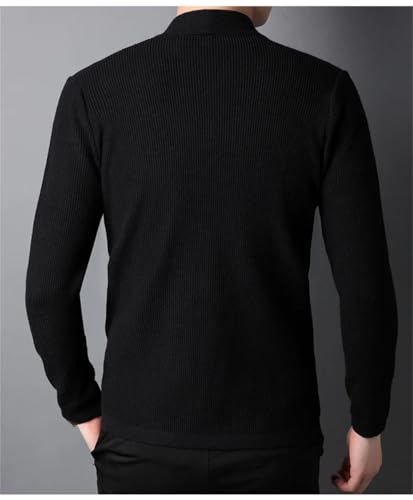 Men's Single Button Knitted Cardigan V-Neck Casual Solid Color Sweater2