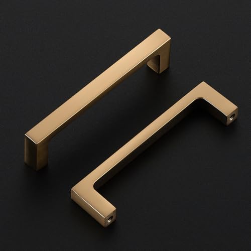 Image of Ravinte Champagne Bronze Kitchen Cabinet Solid Handles,3-3 /4 Inch,10 Pack