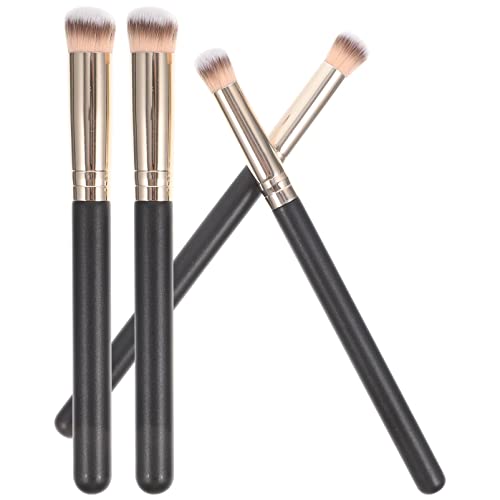 Housoutil Ngled Concealer Brush Set of 4 for Eye Face and Household Makeup Easy to Use