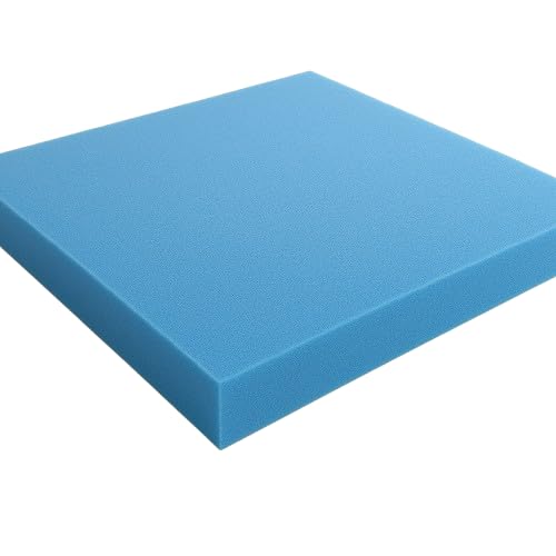 High-Density Blue Upholstery Foam Sheet Custom Cut to Any Size Firm Cushion Foam for Sofas Chairs Benches RVs Beds DIY Projects Seat Pads and Upholstery Repair Made in UK (55.88 cm x 71.12 cm x 5cm)