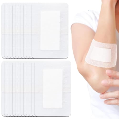 MIRKUZI 25 vendajes estériles autoadhesivos de 10 x 15 cm para proteger contra cortes y rasguños.