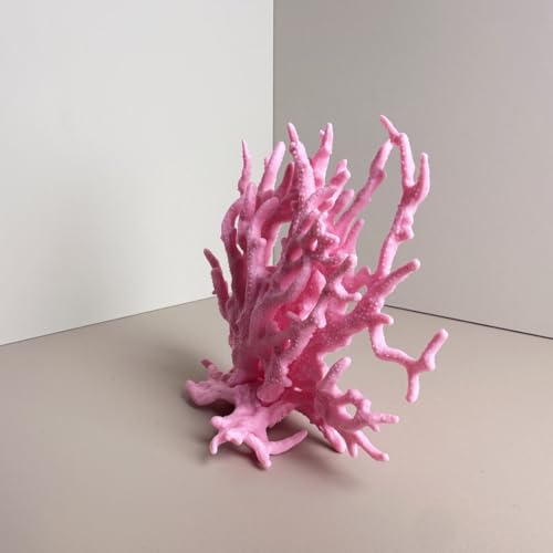 Image of Pink Aquarium Coral Fish Tank Decorations Aquarium Landscape | Realistic coral aquarium decoration, 5.9 inch x 4.7 inch , suitable for fish, works for freshwater /saltwater tanks, easy to clean