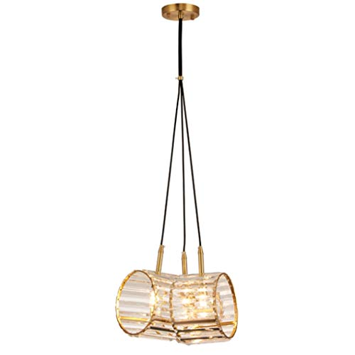 ZJKXY Lámpara Colgante Moderna con luz LED de Cristal, lámpara de una Sola Cabeza, ático, Sala de Estar, Comedor, Cocina, lámpara de Noche, lámpara de Techo,Luz Colgante