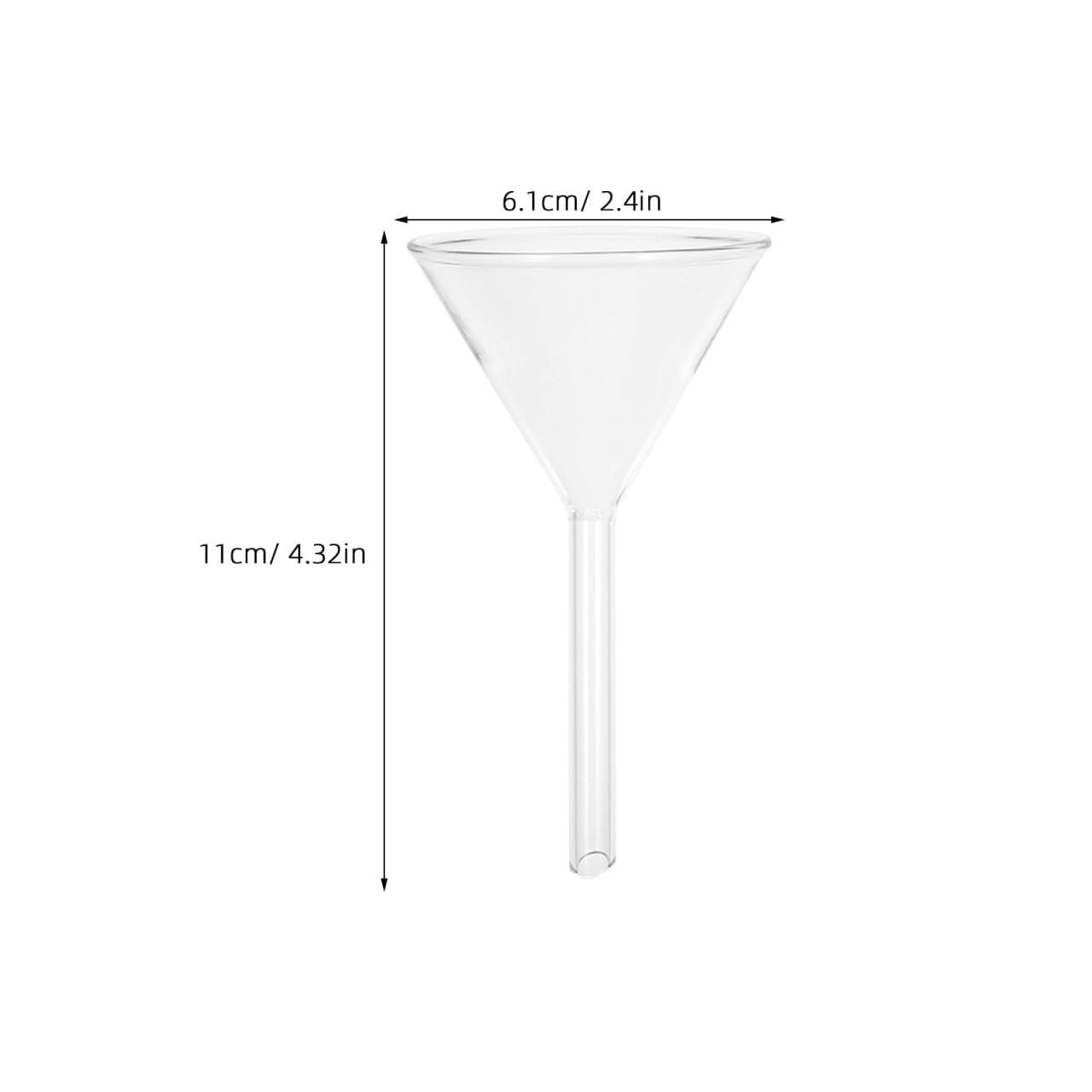 Kichvoe Lot De 3 Entonnoirs En Verre Transparent De Laboratoire Avec Large Ouverture ContrôLe PréCis Pour Filtration Et Remplissage Scientifique Compact Et LéGer