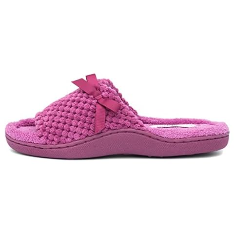 The Slipper Company Womens Heather Bobbled Mule - Size 8 UK - Purple Cover