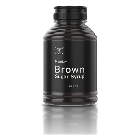 Brown Sugar Syrup, Brown Sugar Boba Syrup, Black Sugar Syrup, Brown Sugar Coffee Syrup, Brown Sugar Simple Syrup, Boba Tea Syrup, Bubble Tea Syrup by Locca 12 Oz (Pack of 1) Cover