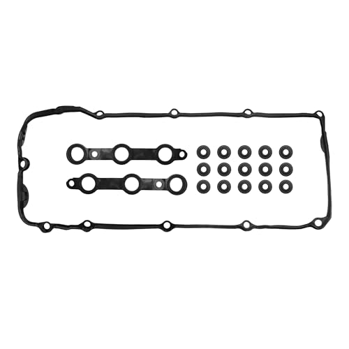 Image of Valve Cover Gasket Set VS50631R for BMW M54 2002-2006, for E36 E39 E46 E53 E60 E83 E85 320i 325i 325xi 330i 525i 530i X3 X5 Z3 Z4, Replace 11121437395 11120030496 11129070990, 18 PCS