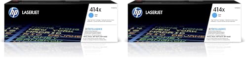 Image of HP 414X Cyan High-Yield Toner Cartridge | Works with Color LaserJet Enterprise M455dn,MFP M480f,Pro M454,MFP M479 Series | W2021X,(Pack of 2)