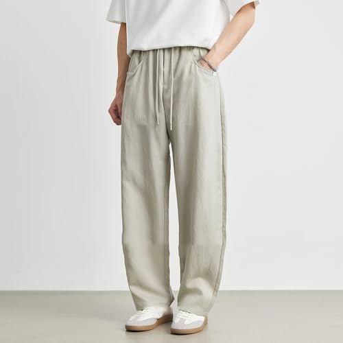 Men's Casual Pants Summer Thin Loose Wide Leg Pants Sports Street Trousers Men4