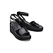 Crocs Brooklyn Ankle Strap Wedges for Women - Thermoplastic Upper - Thermoplastic Lining and Footbed Black/Mushroom 4 M