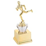 ULTECHNOVO Marathonlauf Trophäe Kunststoff Goldfarbene Sportpokal Auszeichnung Sieger Geschenk für Sportwettkampf Schule