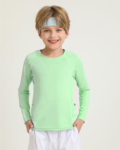 Boys Rash Guard Shirts UPF 50+ Long Sleeve Girls UV Sun Protection Athletic Rash Guard Rashguard Swim Shirt3