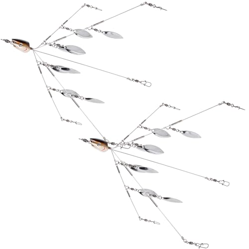 SF 4/8 Blades Alabama Rigs Umbrella Fishing Rigs Lure for Bass Fishing Bait Rigs 9.1inches/23cm 8 Blades-2