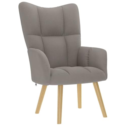 Fauteuil de Relaxation vidaXL Taupe Tissu, Fauteuil Inclinable, Dossier Plein, Scandinave, 61,5 x 69 x 95,5 cm, 110 kg