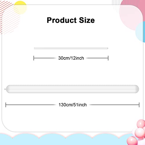 Long Twisting Balloons White 100Pcs, 260Q Latex Balloons Magic Long Balloons For Diy Twisting Animals Flowers, Solid Color Latex Balloons For Christmas Birthday Wedding Party Decorations Supplies #TOP1