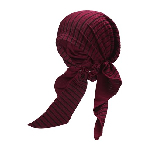 Bonnet turban léger femme ZLYC chimio alopécie couvre-chef plissé