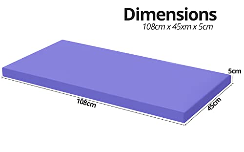 2 Seater Water Resistant Outdoor Bench Pad Seat Cushion Garden Furniture Comfortable Removable Cover, Water Resistant Garden Bench Cushion (Purple)