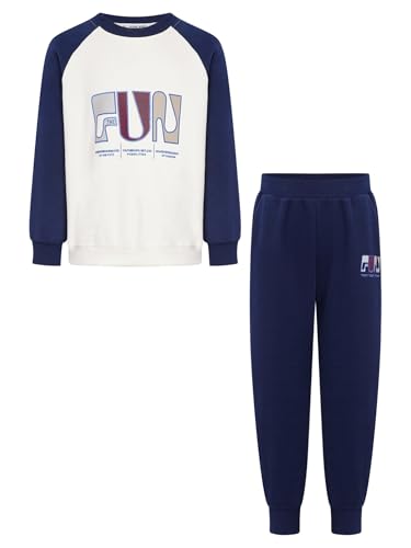 Image of YiZYiF Kids 2piece Running Biking Outdoor Activewear Set Boys Girls Color Block Sweatshirts And Jogger Pants Set