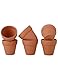 YXMYH 6 Pcs Terracotta Pot Clay Pots 4'' Clay Ceramic Pottery Planter Cactus Flower Pots Succulent Pot Drainage Hole- for Indoor/Outdoor Plant Crafts