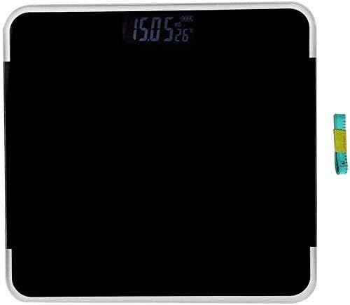 High Precision Digital Body Weight Bathroom Scale with Ultra Wide Platform and Easy-to-Read Backlit LCD Body Tape Measure