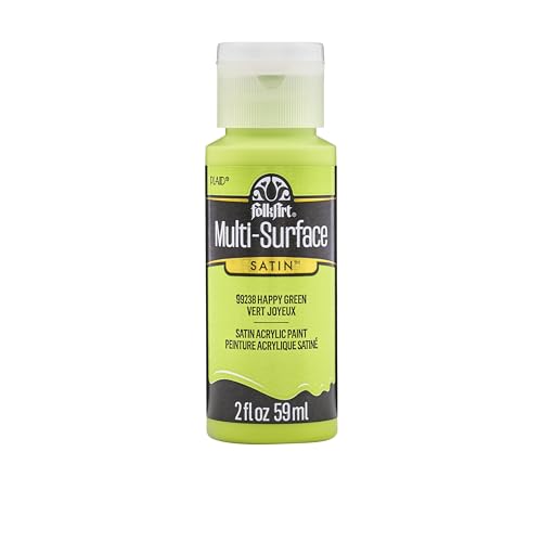 Image of FolkArt Multi-Surface Paint, 2 oz, Happy Green 2 Fl Oz