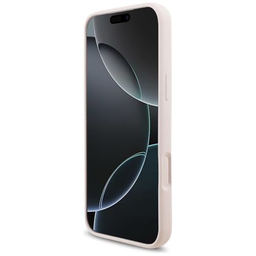 Coque silicone iPhone 17 Pro Max anti-rayures rose Guess pour protéger le téléphone avec style - 5