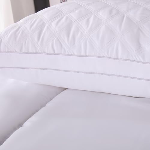 Mixibaby Premium Kopfkissen 2er Set 50 x 70cm Schlafkissen Atmungsaktiv Weich Kissen Gestepptes Nackenkissen, Model:Diamond Puff Pillow