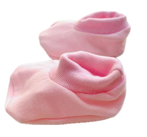 Image of VIN Newborn Baby Boy - Girl Cotton Mittens Floral Bow Design Caps Gloves Booty Combo Pack of 2 Pair for 0 to 6 Months |Parent Infant Apron Gift Set