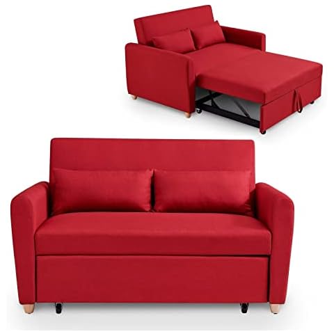 Sofá Cama Mobilier Déco Kaya 2 Plazas Rojo Cover
