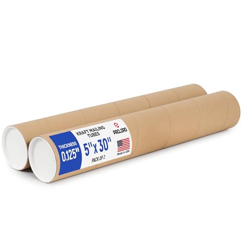 Tube d'expédition en papier kraft renforcé anti-pliure pour œuvre d'art