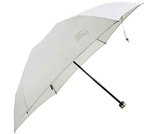 【BURBERRY】バーバリー 日本製「軽量カーボン骨」ホースマーク 婦人折りたたみ傘(雨傘) グレー
