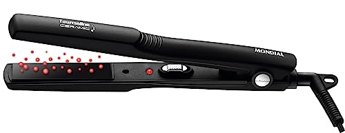 Prancha Alisadora Tourmaline Ceramic, Mondial, Preto, 30W, Bivolt - P-15