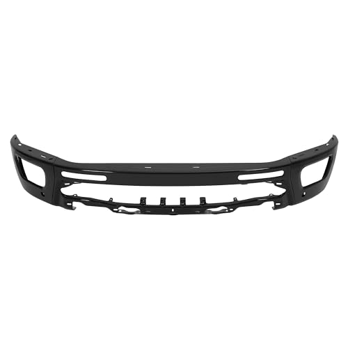 ALMULOO Front Bumper Face Bar Compatible with 2019-2024 Ford Ranger Lariat, XL, XLT W/Fog Light & Parking Sensor Openings Replacement For FO1002436 LB3Z17757BAPTM Powder Coated Steel Black 3Pcs