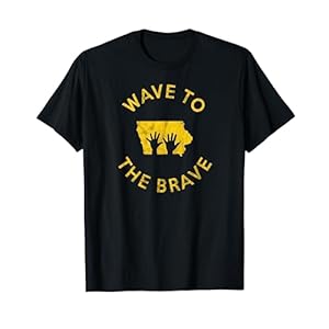 Iowa Wave to the Brave Football Childrens Hospital T-Shirt