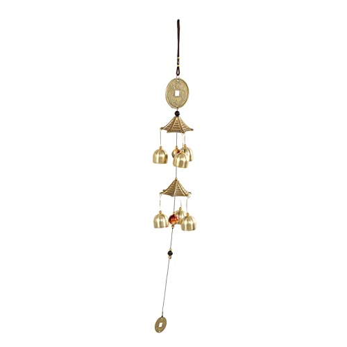 Carillon éolien en bronze anti-stress pour balcon et jardin zen extérieur