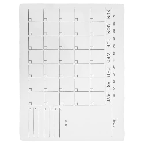 SEWACC Calendario de Pizarra Luminosa Autoadhesiva Removible 30x40 Cm Pvc Borrable en Seco Organizador Mensual Portátil para Oficina y Hogar Planificador de Tareas Reutilizable